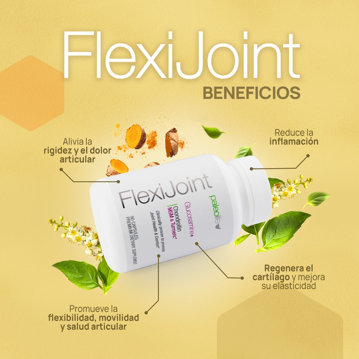 Flexijoint: Glucosamina + Condroitina + MSM